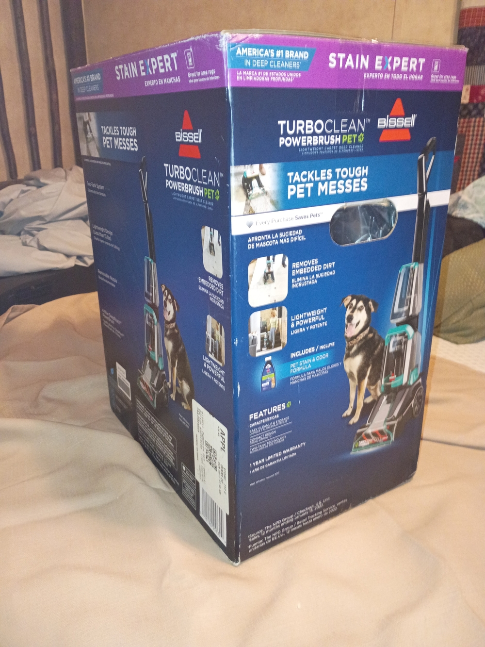 Bissell TurboClean PowerBrush Pet Upright Vacuum - Blue and Purple